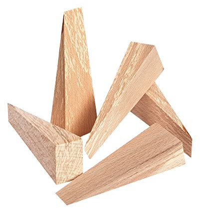 25 Stück 3D-Holzkeile 120x40x25mm Buche/Esche/Eiche