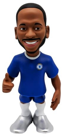 MINIX Bandai Chelsea Raheem Sterling Model | Collectable Raheem Sterling Figure In Chelsea Shirt | Bandai Football Toys Range | Collect Your Favourite Football Figures And Teams