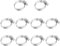 10 Stück 16-25mm Schlauchschellen Edelstahl Set, Leryati Schlauchschelle 304 Schellen, Schlauchklemme Kein Schlauchbinder Mini Rohrschellen und-Schraubzwingen für Pool, Waschmaschine und Garten