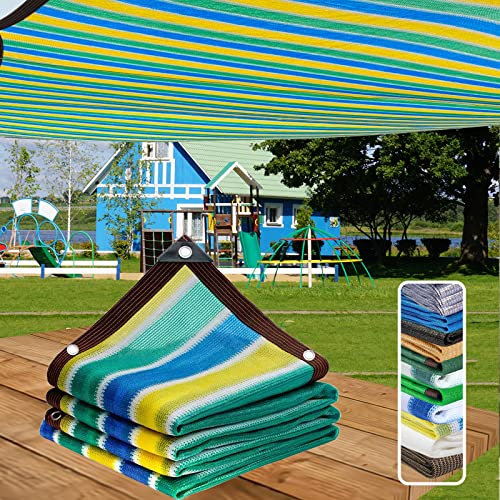 Toile Ombrage de Protection Solaire Toile D'ombrage Rectangulaire 90% Anti UV, Brise Vue Balcon Voile D'ombrage 3x4m Filet Protection Piscine D'ombrage à Store Banne en HDPE Auvent de Terrasse