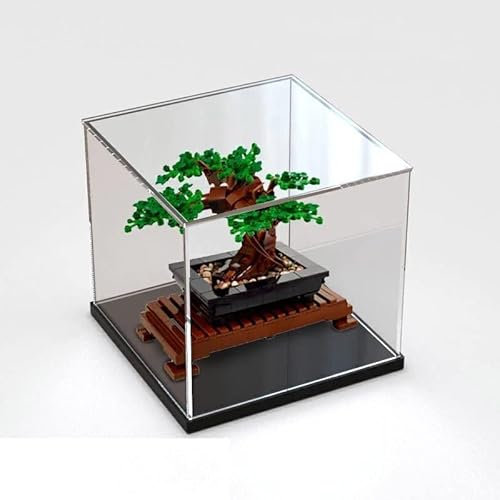 Vitrine für Lego 10281 Bonsai-Baum-Baustein-Set – Lego-Modell NICHT im Lieferumfang enthalten(black base)