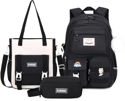 MUSEVOS Mädchen-Rucksack für Schule, Teenager, mehrere Taschen, Büchertasche für Grundschule