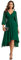 Ever-Pretty Women's V Neck 3/4 Sleeves Pleated A-Line Women's Dresses for Wedding Guest Dark Green 18UK
