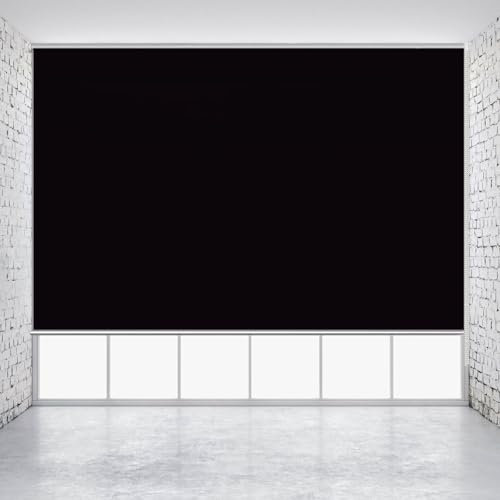 Verdunkelungsrollo Klemmfix Ohne Bohren 90 x 110 cm Blickdicht Sichtschutz Sichtschutz Wärmeschutzrollo Höhe Stufenlos Verstellbar für Schlafzimmer, Schwarz
