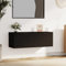 Annlera Wandschrank Schwarz 100x36,5x35 cm Holzwerkstoff Hängeschrank Bad Badezimmerschränke Hängeschrank Küche Lagerschrank für Dein Wohnzimmer Schlafzimmer Oder Jeden Anderen Wohnbereich