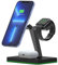 Apple 3 in 1 Wireless Charger Compatible with Mag-Safe, Magnetic Charging Stand for iPhone 14,15, 13, 12, Mini, Plus, Pro Max, Apple Watch Series Ultra 8 7 6 5 4 3 2 SE and AirPods Pro 2, 3 (Black)