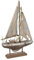 Generisch Holz Segelboot Segler Boot Schiff Treibholz Look Höhe 22,5cm Maritime Dekoration (CP340)