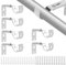 6 Pack Adjustable Silver Curtain Rod Brackets, Heavy Duty Poles Holders for 25mm Rod, Curtain Pole Bracket with Screw for Poles, Walls, Doors, Shower Rods