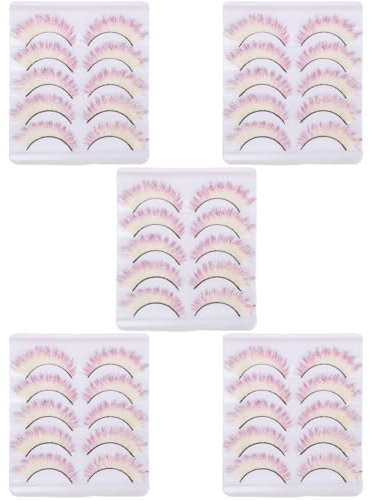 DOITOOL 25paires Faux Cils Colorés Maquillage Élégant Pour Femmes Et Filles Parfaits Pour Cosplay Et Fêtes