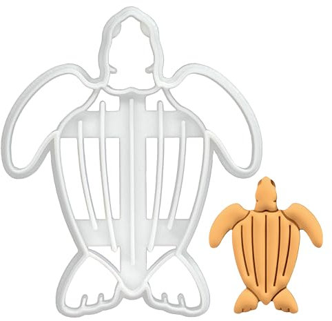 BAKERLOGY Emporte-pièce Tortue luth - Conception détaillée d'emporte-pièces pour la pâtisserie et l'artisanat, adaptée au fondant, à la pâte, à l'argile