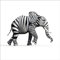 Pro-Art Glasbild Striped Elefant, 30x30 cm