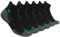 BAMBOS Bamboo Socks Men 6-11 Running Trainer Sports Ankle Socks Women 4-7, Pack of 6 (Size UK 5-8, Black)