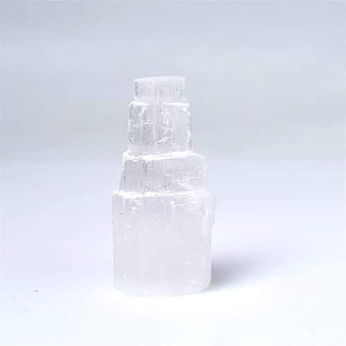 VOGGWBMQ Natürliche Magie, natürliche Selenit-Lampe, handgeschnitzt, Eisberg, weiße Edelsteine, Selenit-Kristall, feuerförmige Lichter, Tischlampe, Heimdekoration, 1 Stück Kristalle und Steine