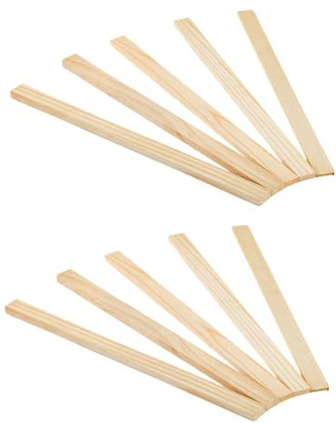 Milageto 10x Guide per mattarello in Legno Misurazione delle Strisce di Pasta per Pizza, Pasticceria, Rullo di Argilla, Lunghezza 40 cm, per Spessore