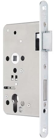 BKS Panikschloss mit Wechselfunktion E B-1201, Profilzylinder, Dornmaß 65 mm, Stulp 20 mm, DIN Rechts, Entfernung 72 mm, Lochung Vierkant 9 mm, 2-tourig für Holz- oder Stahltüren