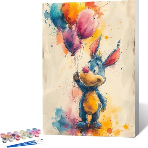 DIY Malen Nach Zahlen Erwachsene, Malen Nach Zahlen Ballon Malen Nach Zahlen Kinder, Bemalt Malen Nach Zahlen Bastelset Erwachsene Gerahmt Acryl-Malen Nach Zahlen Set, Home Deko Geschenk 70x95cm M-2