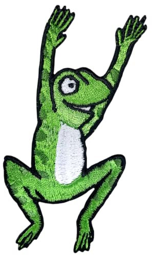 Pawprint Family | Frog Character Sew on Patch | Julia Donaldson and Axel Scheffler's Room on The Broom Official Merchandise