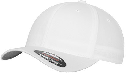 GIDUTEX Flexfit Unisex Wooly Combed Cap inkl. Schlüsselband graue Unterseite Baseball Cap Basecap (DE/NL/SE/PL, Alphanumerisch, S, M, White)