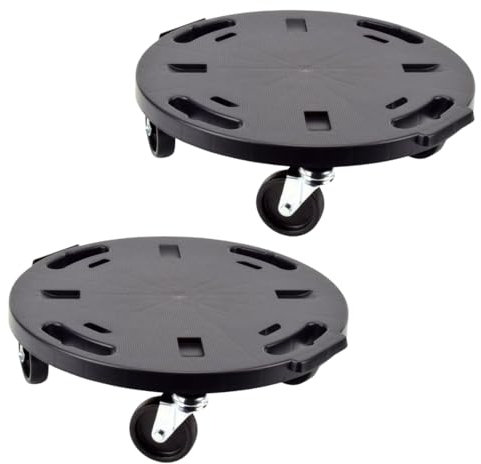 2X Transportroller Rollbrett Transportrollen Rollbrett Werkstatt Pflanzen Rollbretter Transport Möbelrollen flach Pflanzenroller rund Transporthilfe mit Rollen 40