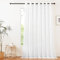 PONY DANCE White Voile Curtain 90 x 90 inches, Room Divider 1 panel Semi Transparent Window Net Curtain 228cm x 228cm, Faux Linen Eyelet Sheer Panel 90 Drop for Bedroom/Living Room/Patio Door