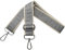 Schultergurt für Tasche Taschengurte zum Wechseln, Verstellbar Taschengurt Breit 3.8cm mit Silber Karabiner - Taschenband Schulterriemen Tragegurt für Handtaschen Damen, Grau, K42