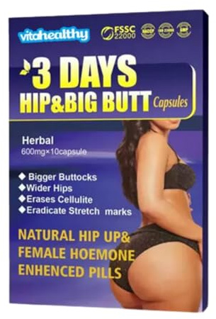 3 Days Hip & Big Butt – Formule bien‑être pour l’harmonie des courbes et de la silhouette – 10 capsules