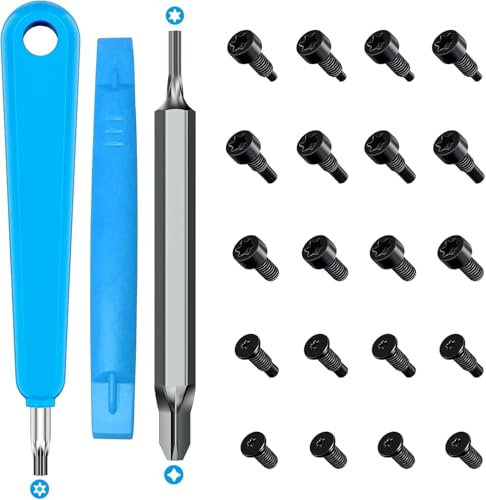 Ring Doorbell Screwdriver Replacement Kit, Double-Ended T6 T15 Screwdriver with PH2 Head & 5 Sets of 20Pcs Spare Security Screws for All R/ing Doorbells