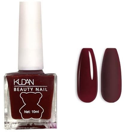 Burgundy Nail Polish - Deep Red Nail Polish - Air Fast Drying Nail Varnish - High Glossy Nail Varnish Red Shade - Smooth Easy Apply Wine Burgundy Nail Art Polish For Women Manicure DIY