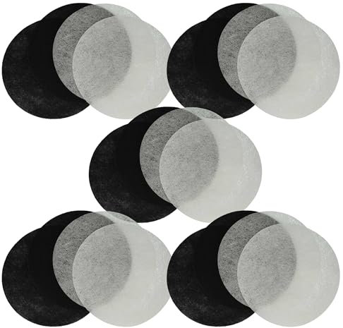 vhbw 10x Aktivkohlefilter, 10x Fettfilter kompatibel mit Moulinex T-43, T-41, T-42 Fritteuse - 20-TLG. Filter-Set