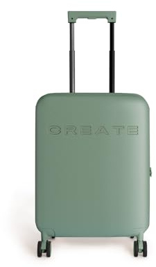 CREATE / Luggage Studio FALTBAR/Faltbarer Polykarbonat-Hartschalenkoffer Salbeigrün / 37,5x24x54cm / TSA-Vorhängeschloss, 4 multidirektionale Doppelrollen, Innenorganizer, Starke Materialien