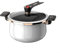 Large Capacity Micro-Pressure Cooker, 26/28cm Iron Pot with Non-Stick Coating, Dual-Ear Design for Gas/Induction Cooktops, Multi-Purpose for Steaming/Stewing/Boiling (Black/White)(7L white)