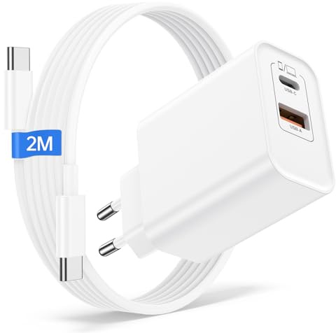 45W USB C Ladegerät für Google Pixel 10 Pro XL/10 Pro/10/9Pro/9/9Pro XL/9a/8/8P-ro/8a/7/6, 2 Ports Schnellladegerät Stecker mit 2M USB C Ladekabel mit Galaxy S25 S24 S23, Netzteil Stecker Fast Charger