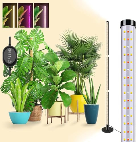 Pflanzenlampe LED, 243 LEDs Pflanzenlicht mit 3 Beleuchtungsmodi Rot Blau Vollspektrum Standing Indoor Led Wachstumslampe Vollspektrum mit 6/9/12H Timer für Indoor-Pflanze Zimmerpflanzen