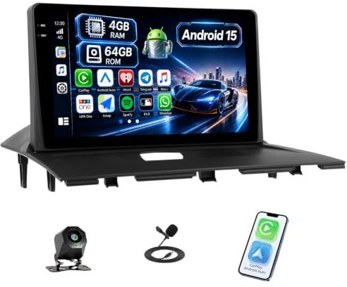 CAMECHO 4+64G Android 15 Navi Autoradio für Citroen Jumpy Peugeot Expert FIAT Scudo 2007-2016 Toyota Proace 2013-2016, 9 Zoll GPS Radio mit Bluetooth WiFi Wireless Carplay Android Auto FM RDS 32EQ