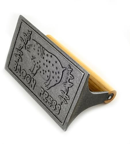 Norpro Cast Iron Bacon Press with Wood Handle
