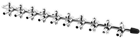 sourcing map Aquarium Fish Tank 10-way Air Pump Control Valve Manifold Taps Silver Tone