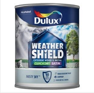 Dulux Weathershield Quick Dry Satin 750ml Misty Sky
