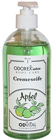 ODOREX Nature Body Care Cremeseife Apfel Pfirsich Spenderseife Pumpdispenser (15 Stück) (Apfel)