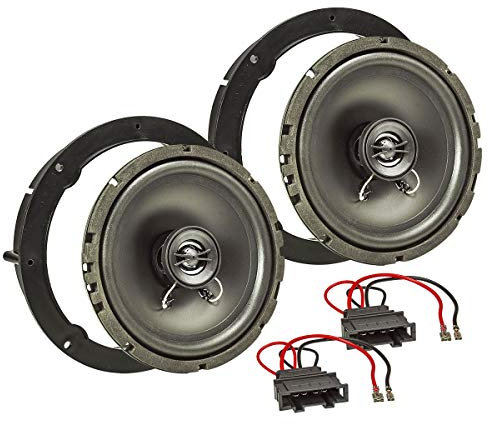tomzz Audio 4050-000 TA16.5-Pro Lautsprecher Einbau-Set kompatibel mit Skoda Fabia 3 Citigo Octavia Superb Yeti Roomster Kodiaq 165mm Koaxial System