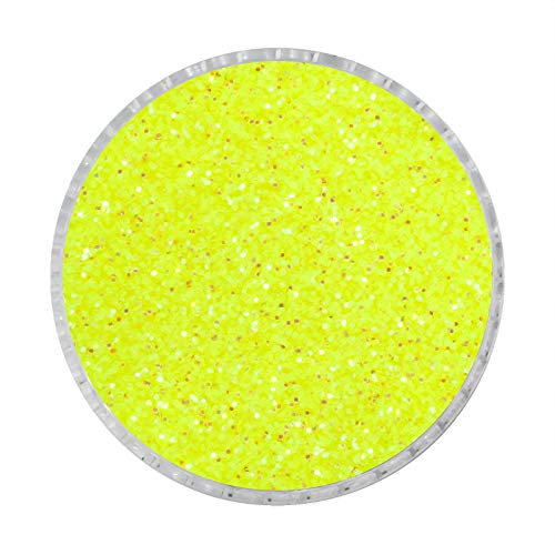 Colours of Fine Glitter Dust for Nails Art Face Body Eye Shadow Craft Paint (IRIDESCENT - Flo Yellow - C50)