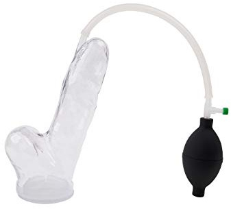 Fröhle PP013 Realistische Penispumpe L mit Ballpumpe, glasklar, Sexspielzeug für den Mann