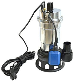 BSD Pompa per Acque Scure - Pompa Imersione per Acque Scure con Trituratore e Interruttore Galleggiante, Corpo in Nichel - Pompa per Acque Reflue WQD 10-8-0,55-550W, 17 000L/h, Prevalenza Max. 8m