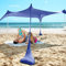 SUN NINJA Tenda da Spiaggia Portatile - Tenda da Sole per Mare - Parasole Pop Up Grande per Campeggio e Picnic - Protezione UV UPF 50+ - Borsa e Accessori Inclusi