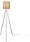 Paco Home Stehlampe Modern Wohnzimmer Schlafzimmer Rattan Optik Boho Korb Stehleuchte E27, Lampenfuß: Stehleuchte Weiß, Lampenschirm: Natur (Ø28 cm)