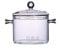 FYBlossom 1350 ML Pot De Cuisson en Verre, Mini Cocotte Multifonctionnel, Casserole en Verre Transparent pour Gaz avec Double Poignée pour Le Restaurant De Cuisine à Domicile