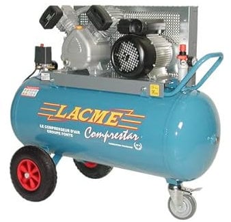 Compresseur à courroie 3CV Monophasé 17m3/h cuve 100L 17V100M Lacmé
