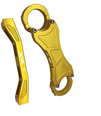 per Yamaha XMAX250 X-Max 250 300 2017 2018 2019 2020 Anteriore Posteriore Forcella Sospensione Ammortizzatore Staffa Parti (Color : Gold Set)