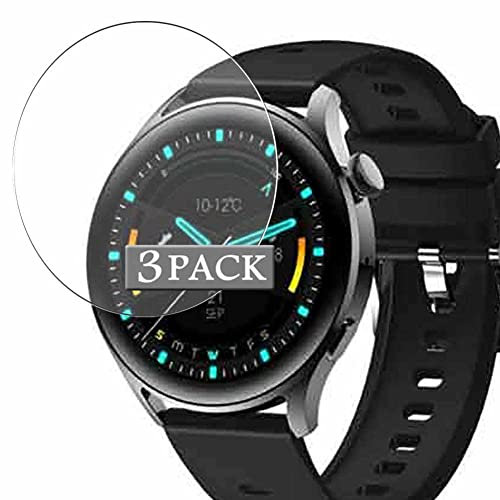 Vaxson 3-Pack Tempered Glass Screen Protector, compatible with S88 Smartwatch 2021 1.28 Smartwatch smart watch, 9H Protective Guard Film Protectors