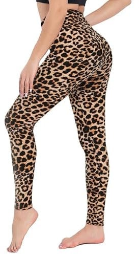 CAMPSNAIL Leggings Damen High Waist Blickdicht Leggins für Sport Yoga Gym (Leopard,S-M)