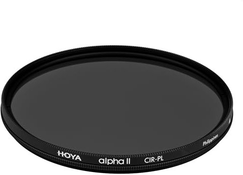 Hoya Alpha II Filtre polarisant 67 mm — Verre amélioré pour plus de clarté et de couleurs vives, polariseur circulaire avec cadre plus fin pour réduire le vignettage, design rotatif et léger pour la